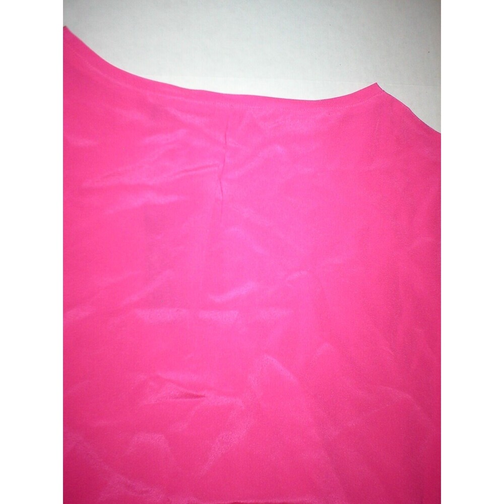 NWT LAMB New Punk Pink Short Sleeve Silk Top Blouse XS Womens Designer Bright - Picture 7 of 7
